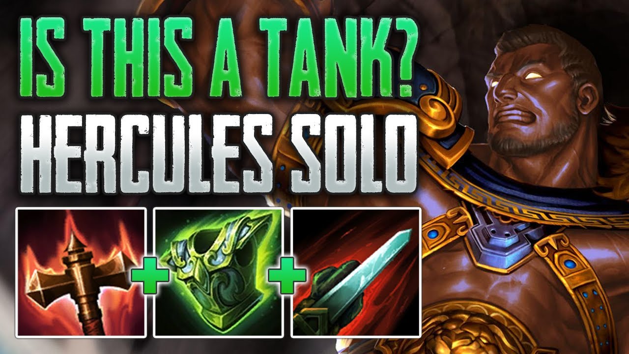 WHEN TANKS HAVE 300 POWER! Hercules Solo Gameplay (SMITE Conquest)