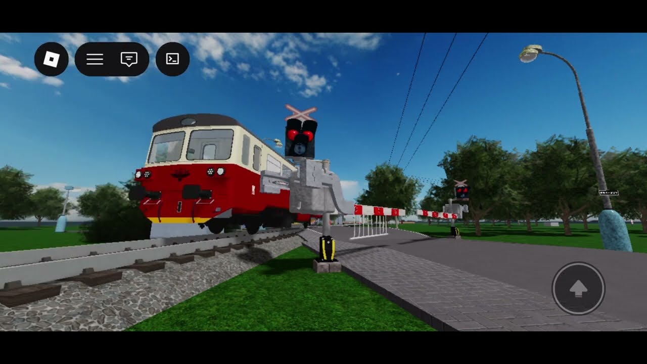 Robloxový železniční přejezd AŽD 71