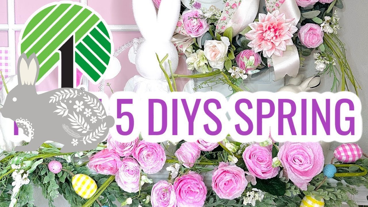 🐰5 DIY DOLLAR TREE DECOR CRAFTS ~Shabby Chic~ 🐰I Love Spring ep 14 Olivias Romantic Home
