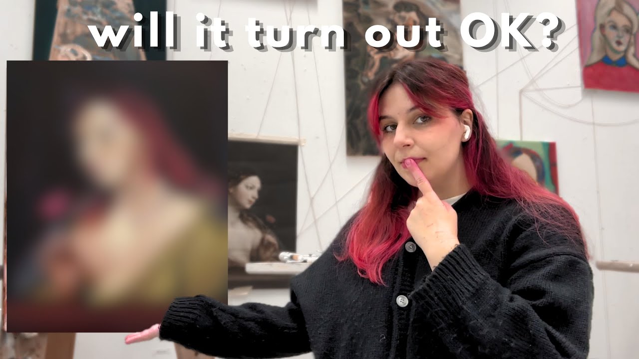 My First Oil Self-Portrait in Art School 🎨 Will It Turn Out OK? | Art Vlog