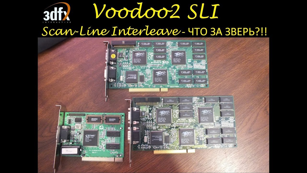 Разные платы в режиме Voodoo 2 SLI (Scan-Line Interleave) Революционная технология 3Dfx