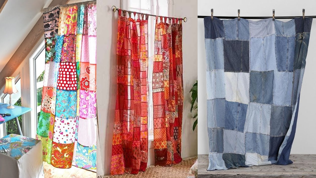 Boho Patchwork Curtains Ideas. Patchwork Curtains Design and Decorations.