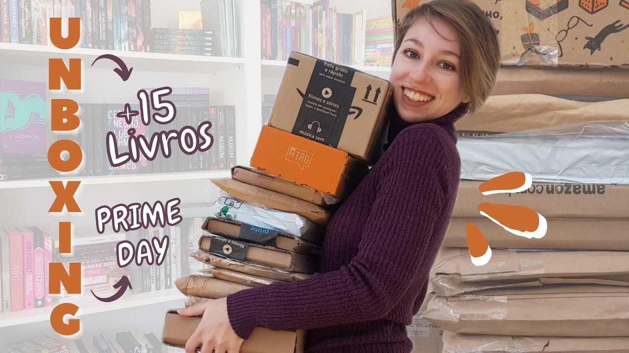 UNBOXING DE LIVROS prime day + importados + recebidos | +15 livros