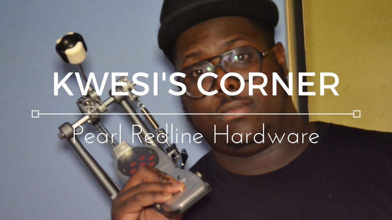 Pearl Eliminator Redline bass drum pedal and hi-hat stands on Kwesi's Corner