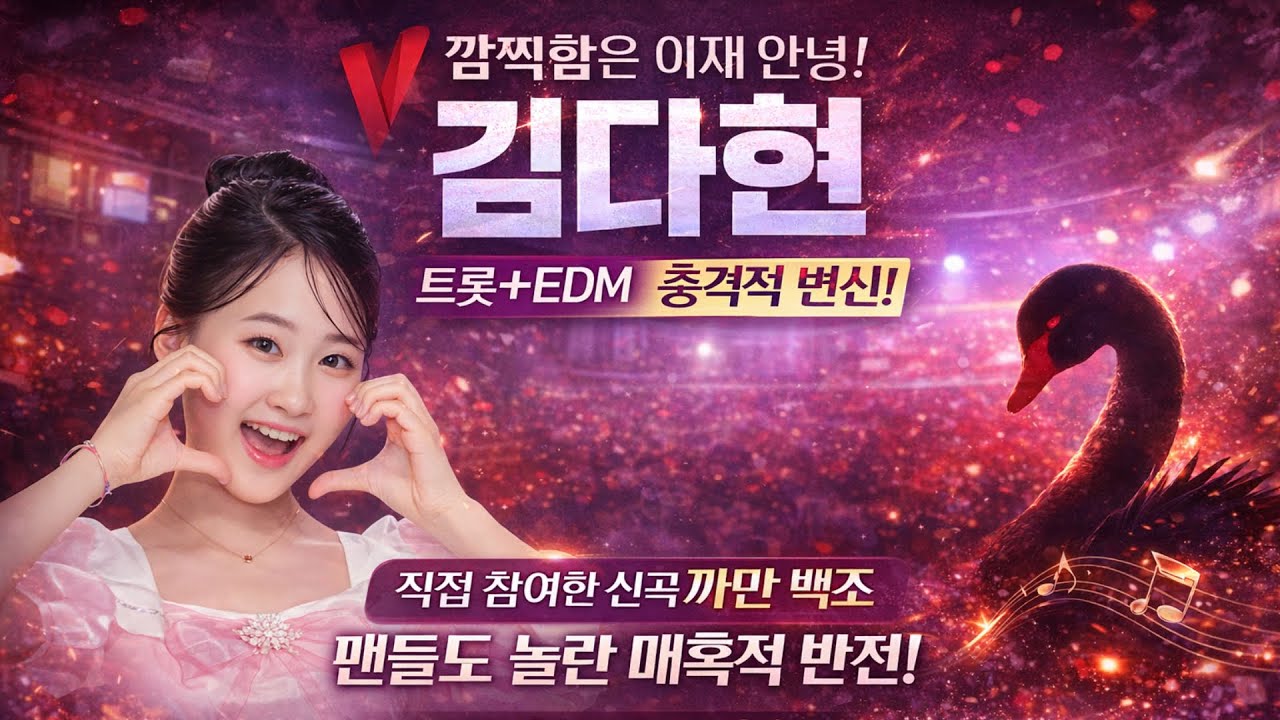 김다현의 선택은 옳았다? 트롯+EDM ‘까만 백조’ 전격 해부. 작사·작곡까지 직접! 김다현, 이제는 진짜 아티스트다