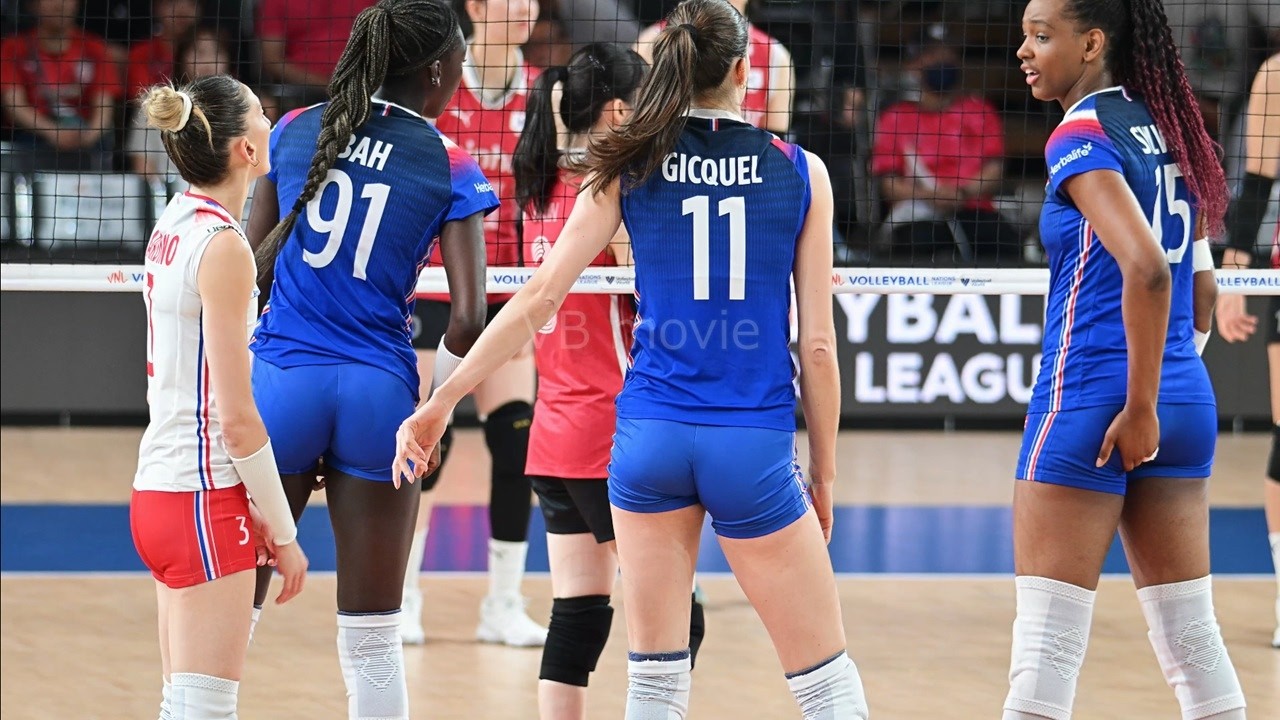 French women's volleyball national team, Lucille Gicquel and others. #volleyballgirls