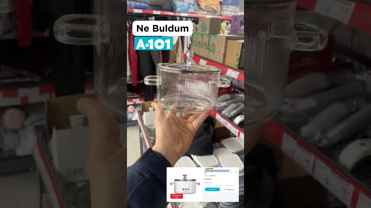 Bakın Hanımlar A101'de Ne Buldum I A101 Cam Kapaklı Tencere Gelmiş I Çok şık Duruyor 