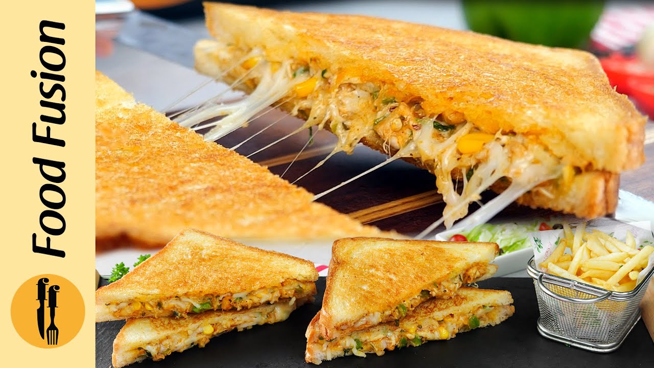 Schezwan Chilli Cheese Sandwich Recipe by Food Fusion
