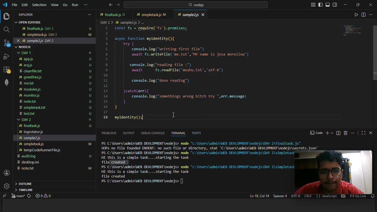 DAY 2:How I mastered the Node.js File System in 2 Hours.