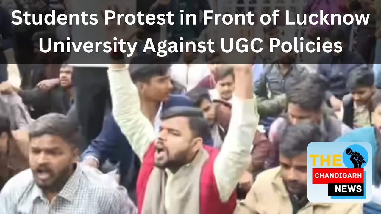 Students Protest in Front of Lucknow University Against UGC Policies