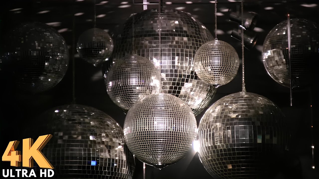 Disco ball Night club lighting Animated Background Video 4k ULTRA HD Satisfying Calm Screensaver