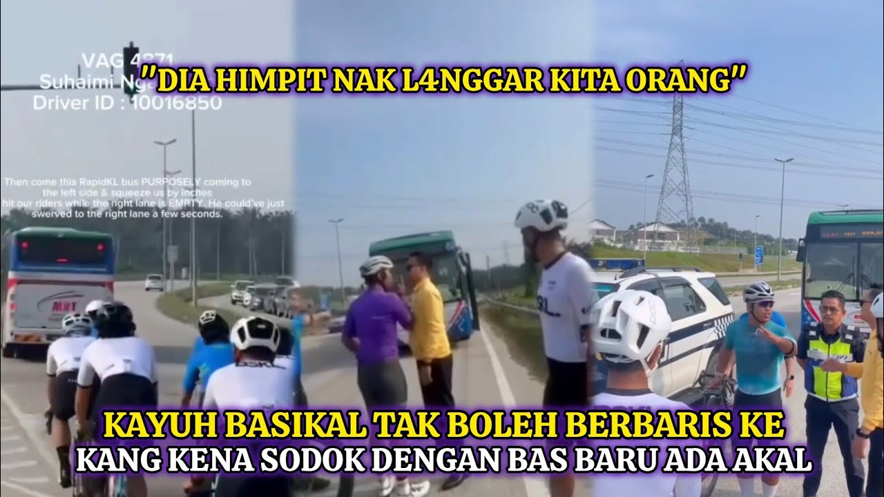 KECOH‼️GENG BASIKAL KENA SOUND DENGAN DRIVER BAS