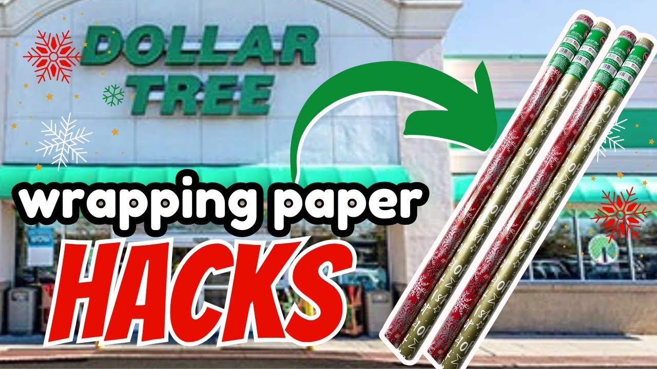 GENIUS 🤩 Dollar Tree DIY HACKS Using WRAPPING PAPER | Christmas DIY Decor