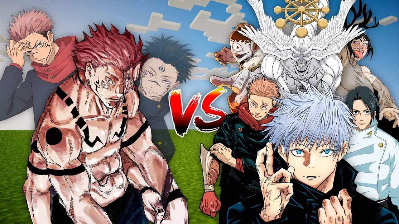 All of Ryomen Sukuna Fights in Jujutsu Kaisen Minecraft Mod
