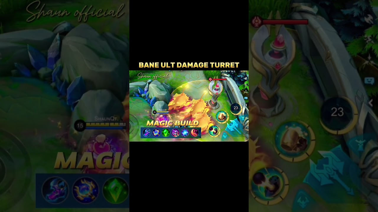 Bane physical build vs magic build damage on turret 