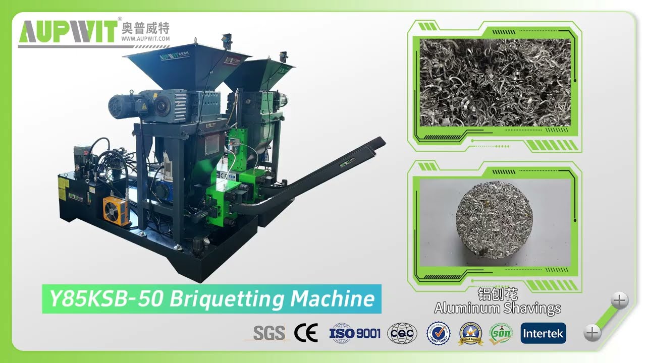Y85KSB 50 Shredder and Briquetting Production Line For Aluminum Shavings