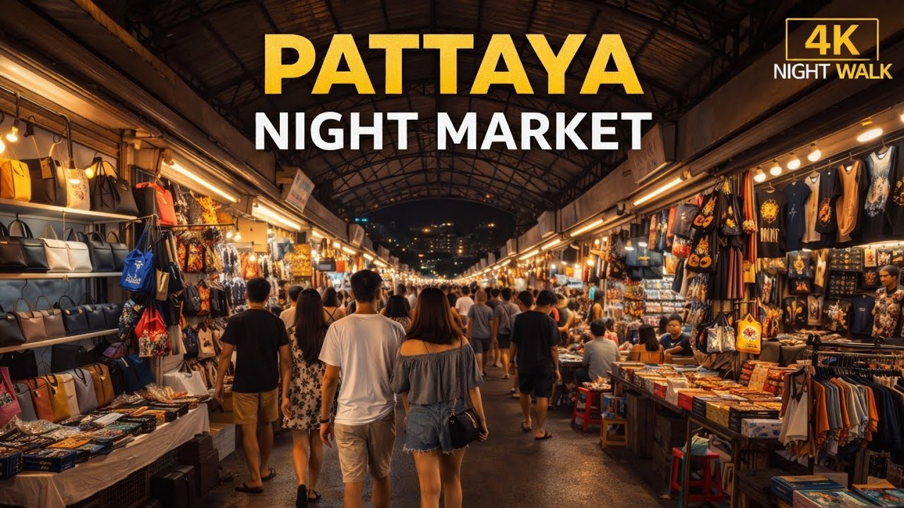 Pattaya Night Market Walk | Thailand Street Food & Nightlife POV
