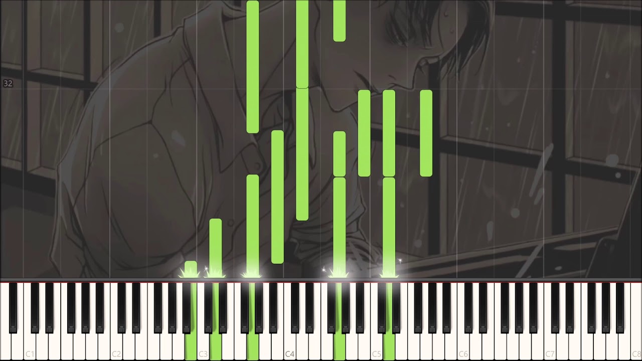Attack On Titan Synthesia Piano Tutorial: Levi's Pain ( Omake-Pfadlib )
