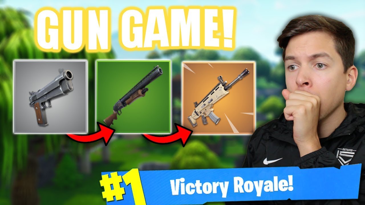 THE ALI-A GUN GAME CHALLENGE ON FORTNITE BATTLE ROYALE!