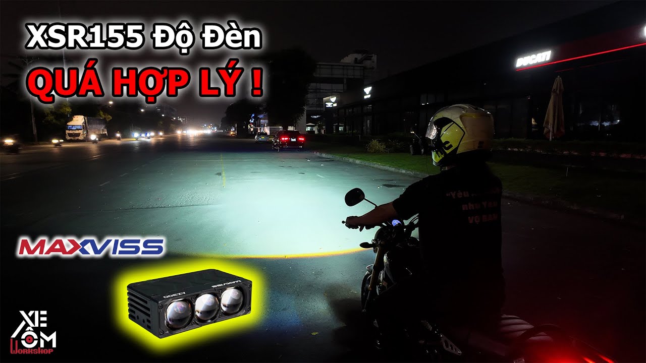 Độ Đèn Maxviss AZ300 SIÊU GỌN Cho Xe Yamaha XSR155 tại Xe Ôm Workshop