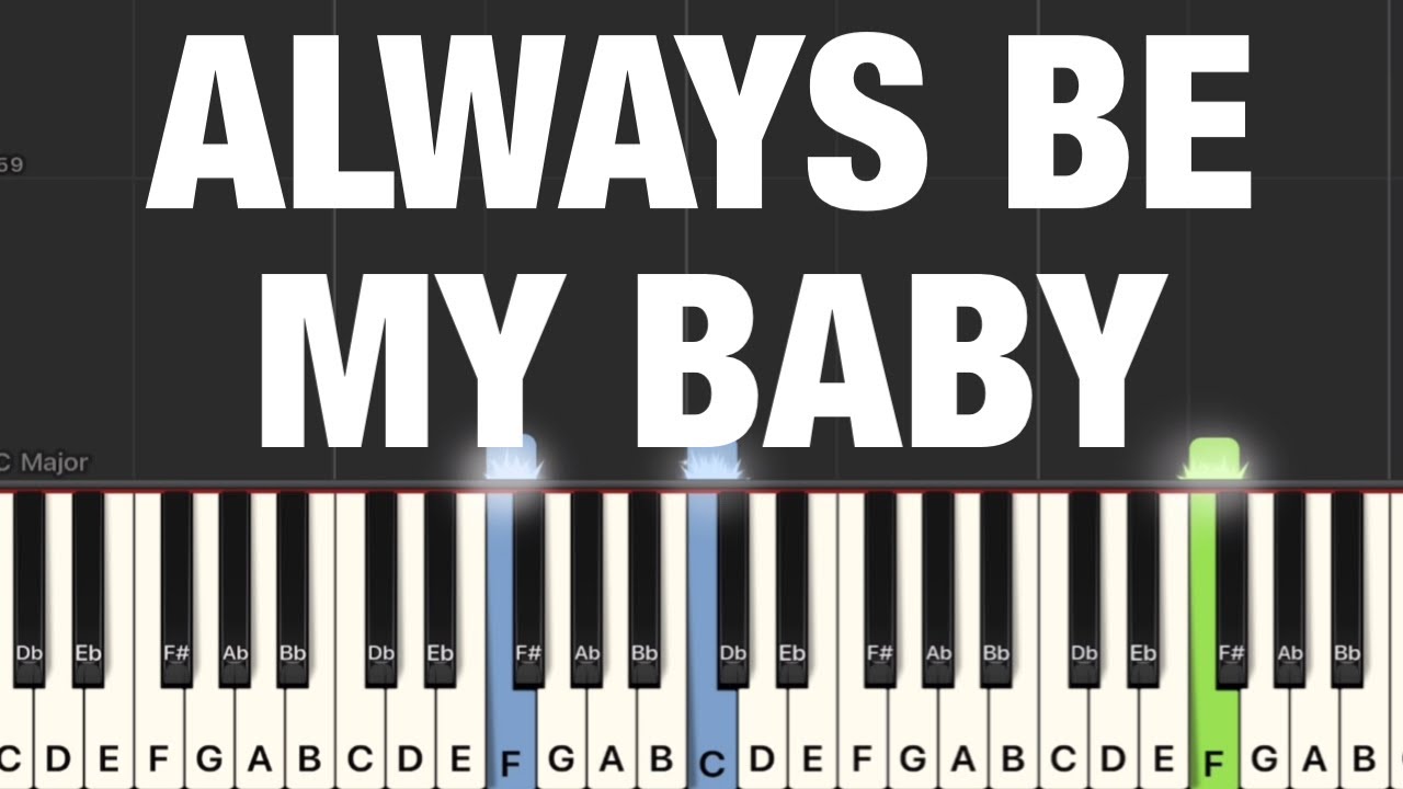 Mariah Carey - Always Be My Baby Piano Tutorial | Medium 
