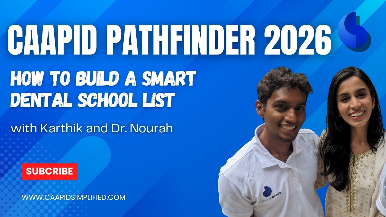 How to Build a Smart Dental School List - Karthik and Dr. Nourah | Caapid Simplified