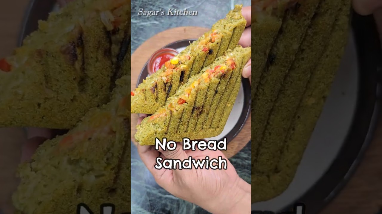 No Bread No Sooji Sandwich...Super Healthy Sandwich Recipe 