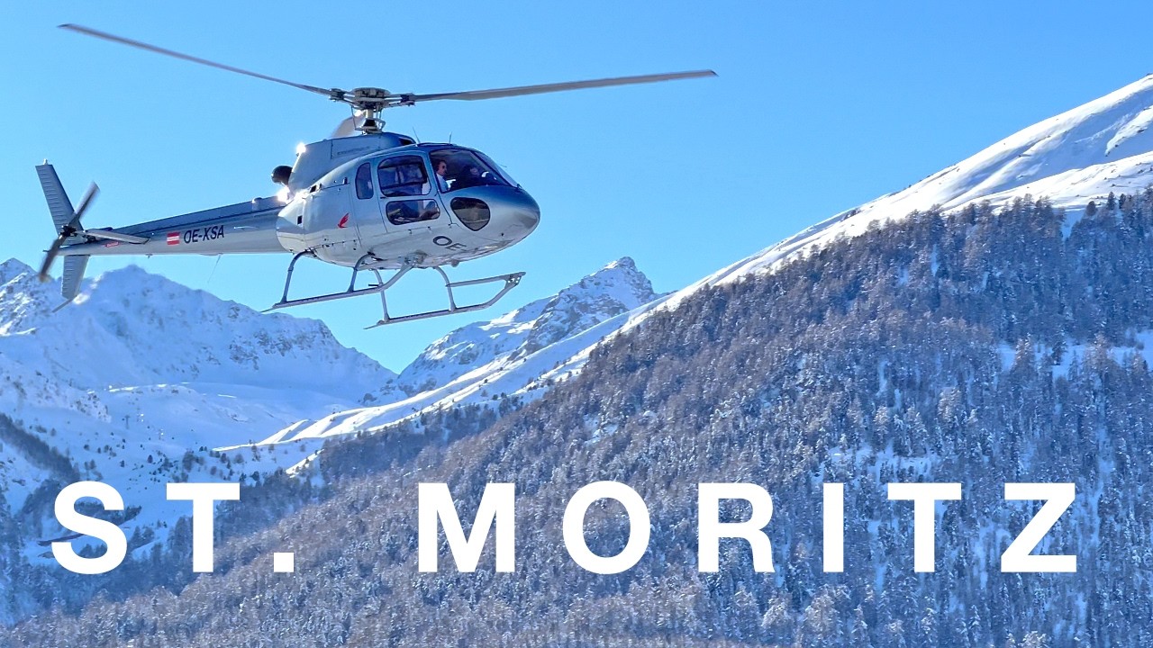 St. Moritz Plane & Helikopter Snow Spotting Winter Samedan Airport 🛩 2025 Privatjets 4K