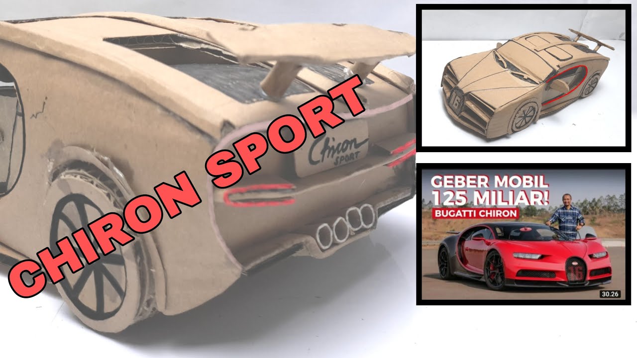 HOW TO MAKE A MINIATURE BUGATTI CHIRON SPORT 2019||FULL KARDUS