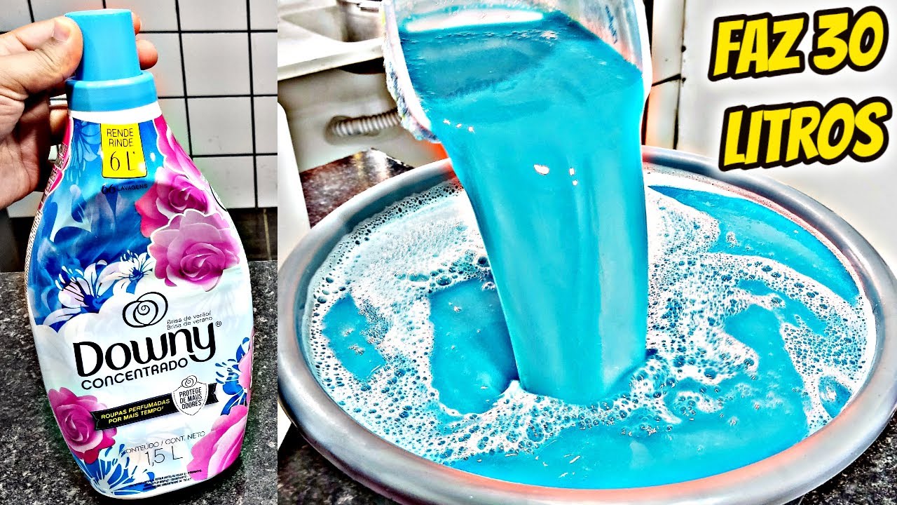FAÇA 30 LITROS DE AMACIANTE DOWNY CONCENTRADO IGUAL DO MERCADO SUPER FÁCIL E ECONOMICO/ FAÇA E VENDA