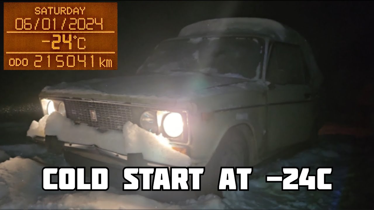 Lada Vaz 2106 Cold Start At  -24C