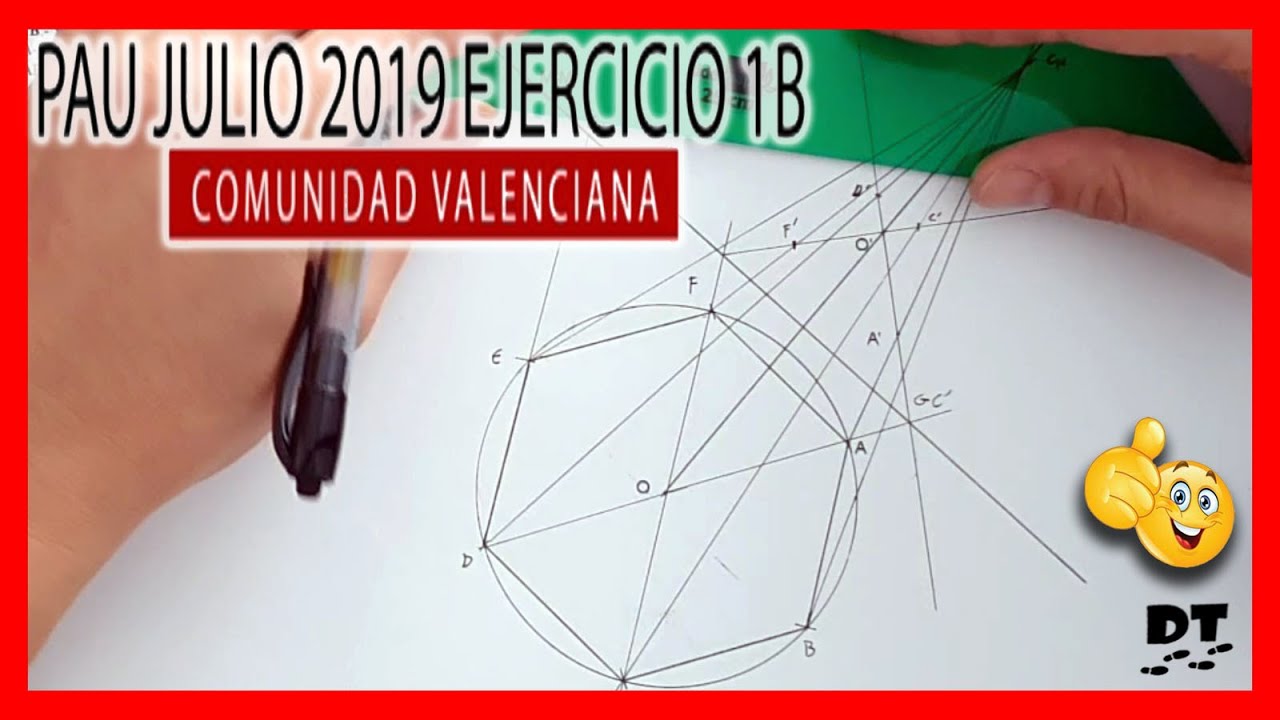 🔥 PAU JUNIO 2019 Valencia 1B 🏆 Ejercicio resuelto de HOMOLOGÍA en SELECTIVIDAD dibujo técnico