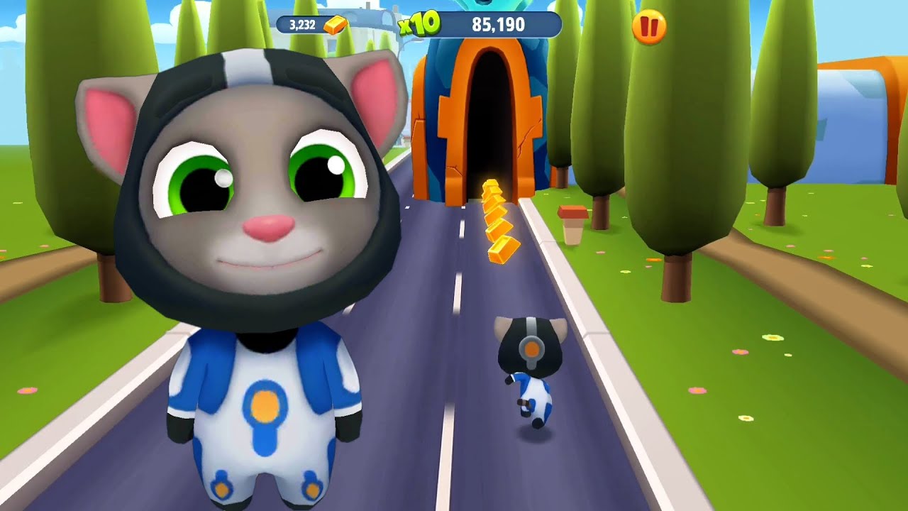 Talking Tom Gold Run Astronaut Tom Explores The Universe On A Wacky Planet Full Screen