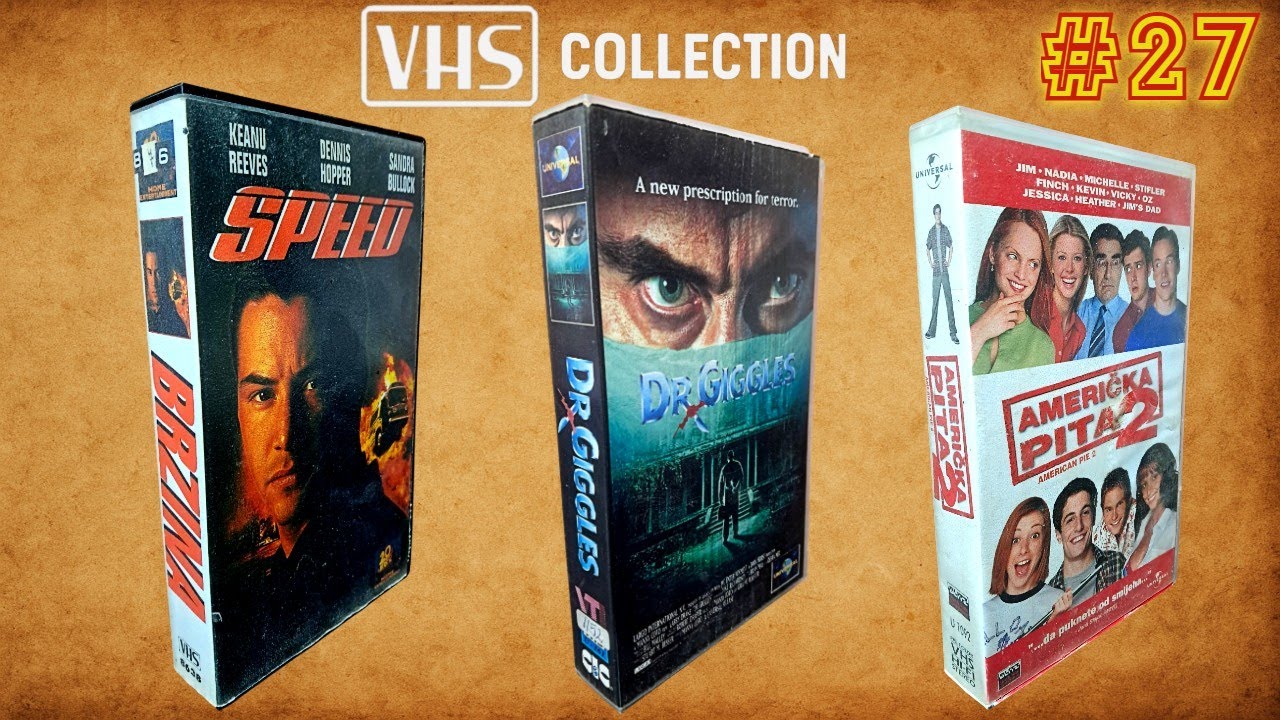 📼 VHS Movies Collection #27 — Speed, Dr  Giggles & American Pie 2 (Original VHS Tapes)