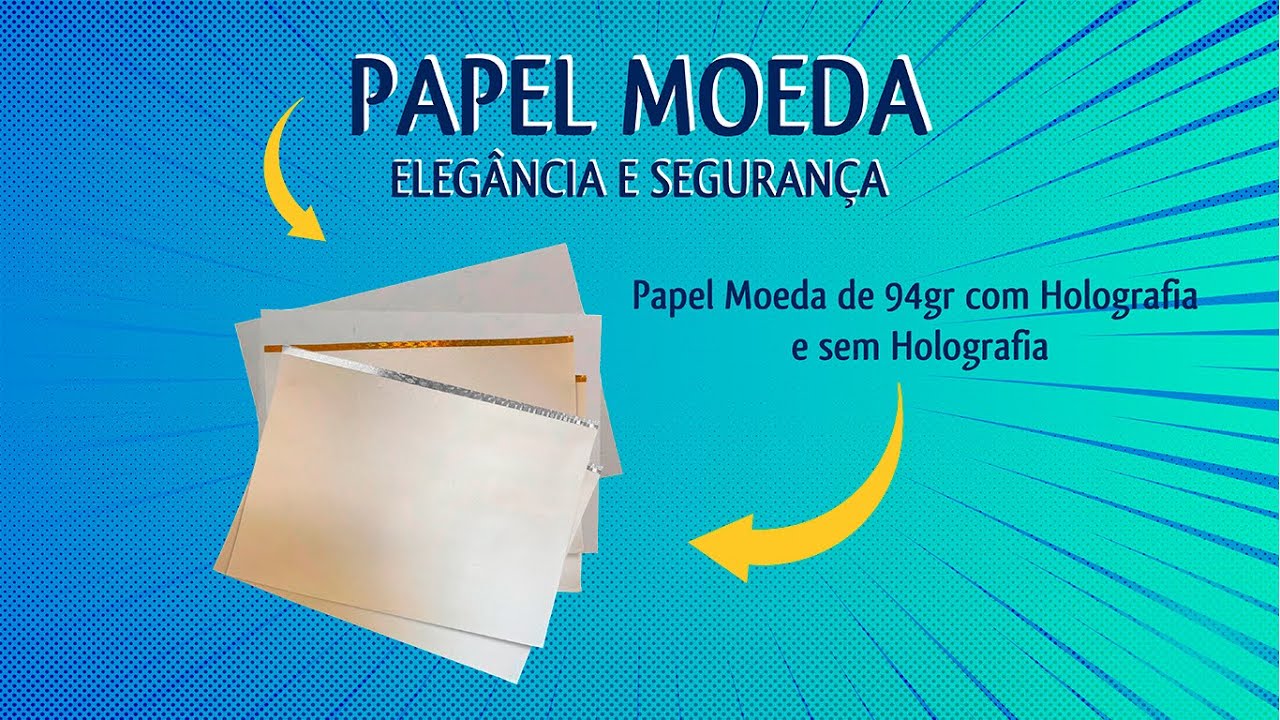 Papel Moeda de 94gr para Certificados, Documentos, Diploma (Com Holografia e Sem Holografia)