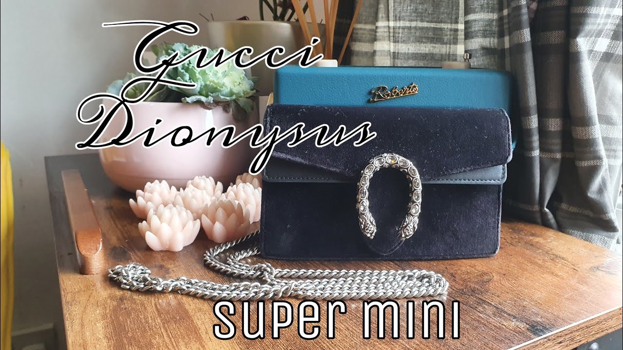 Gucci super mini Dionysus velvet| what fits|mod shots