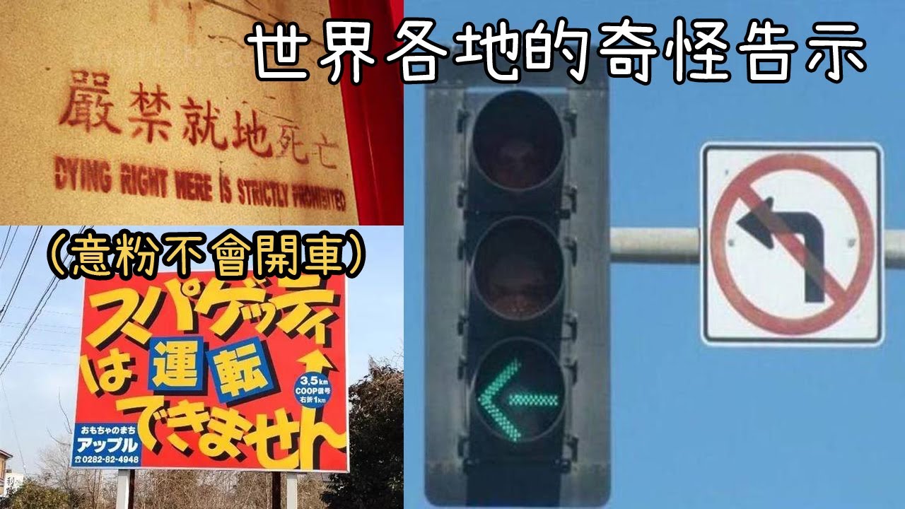 越看越頭痛🤕 世界各地奇怪告示合輯【奇怪告示EP2 】