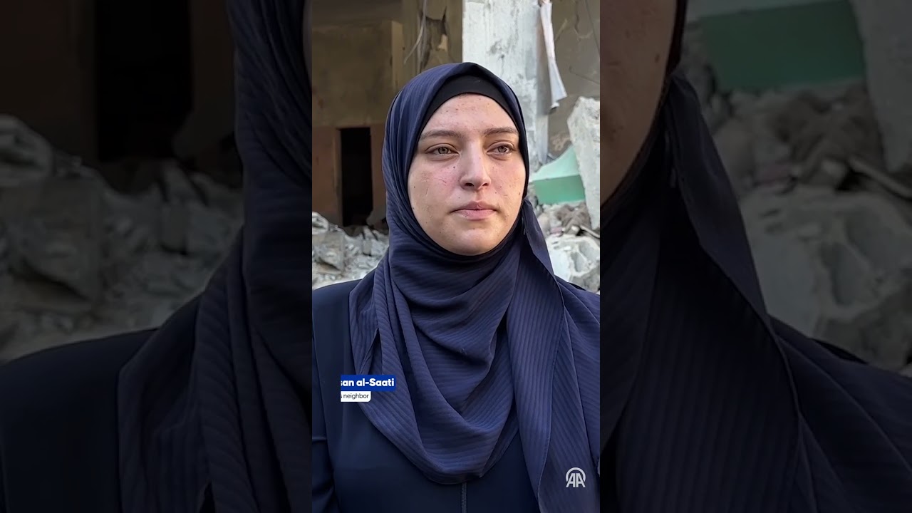 Inas Haniyeh, daughter-in-law of Hamas leader Ismail Haniyeh, speaks to Anadolu