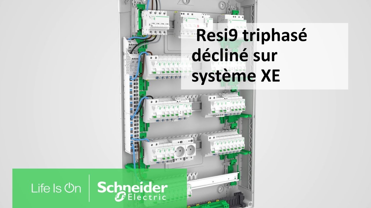 Tutoriel Resi9 - Triphas&eacute; d&eacute;clin&eacute; sur la technologie embrochable XE | Schneider Electric France