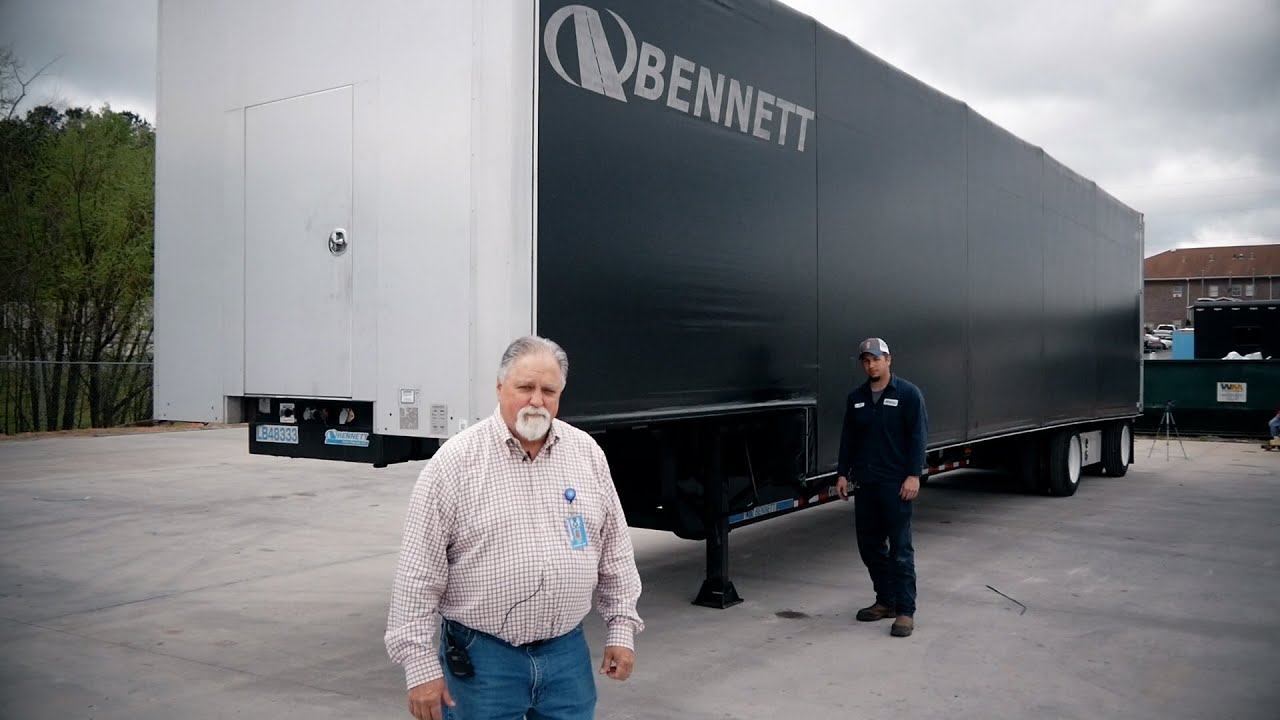 Bennett's David Lowry demos LCS Loadcovering System Protecting Our Freight