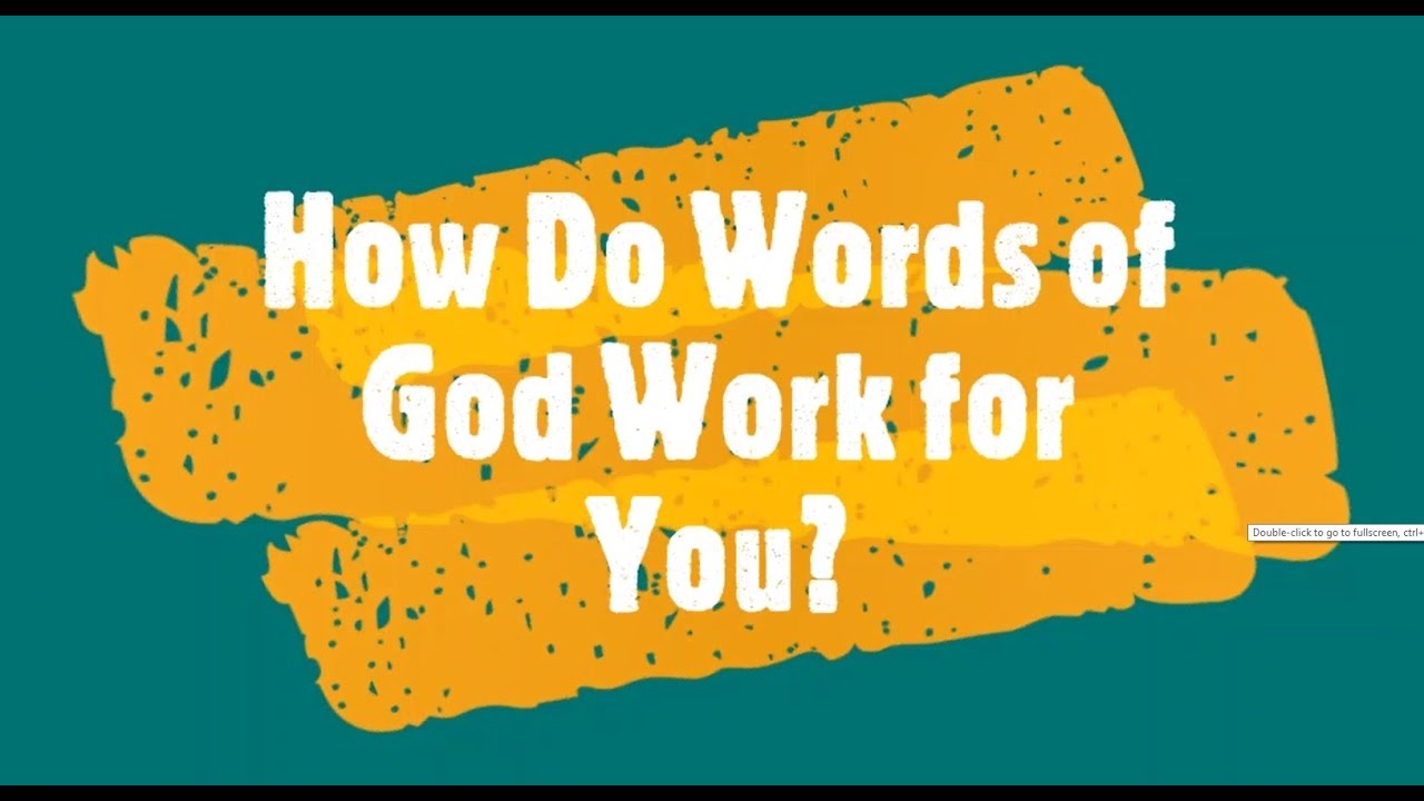 How Do Words of God Work for You?