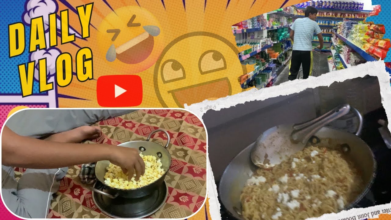 ☺️Aaj banai ashu ke ghr maggie or popcorn🙃