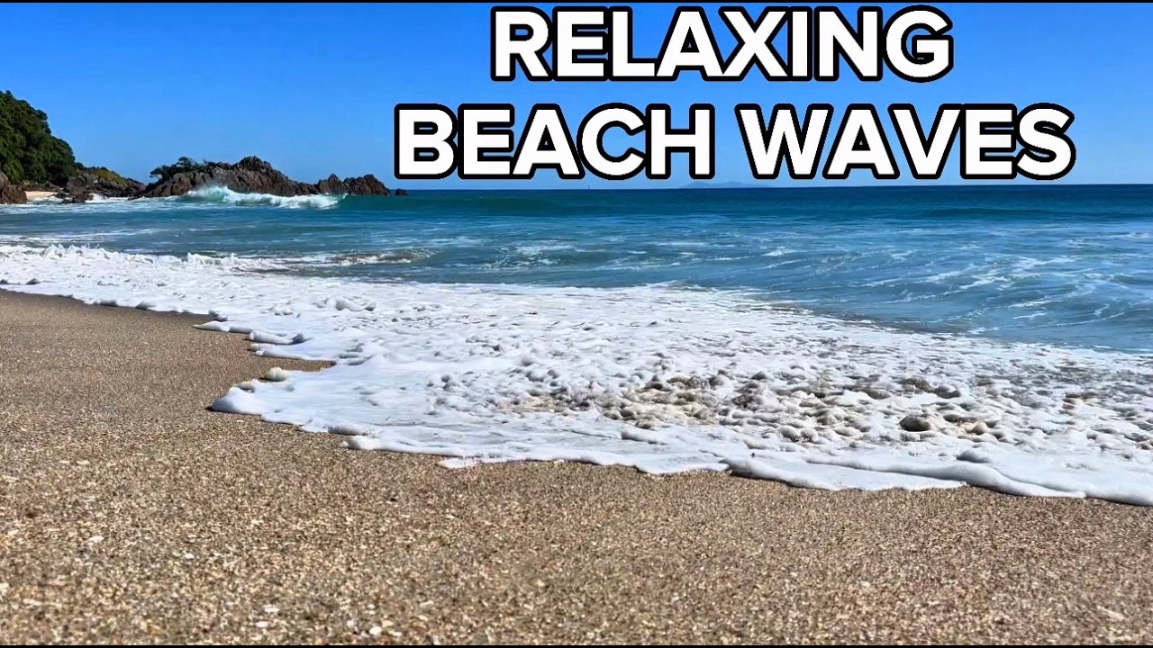 Relaxing Beach Waves in 4K 🌊 Natural Ocean Sounds for Sleep & Relaxation