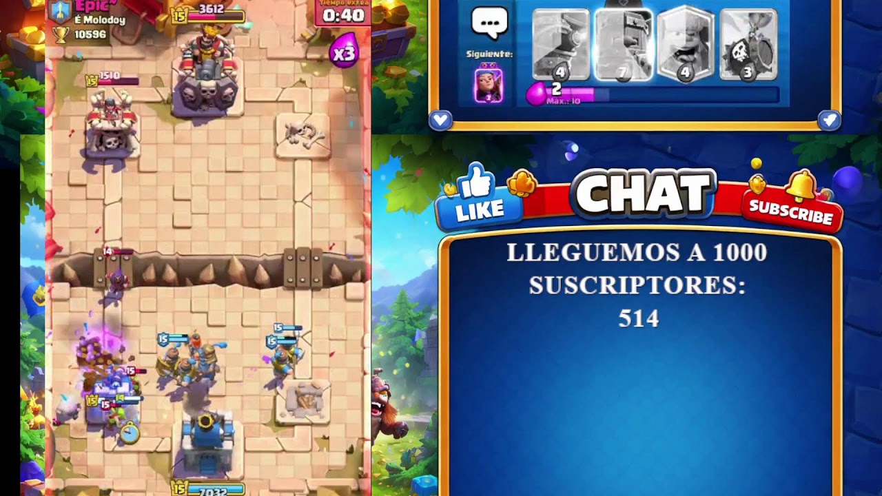 Jugando Clash royale y estrategia royale