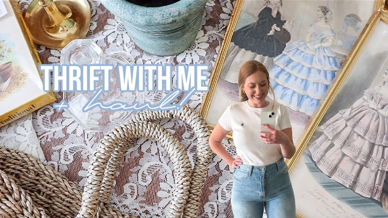 THRIFT WITH ME FOR COTTAGE HOME DECOR! | THRIFT WITH ME AND HAUL 🤍
