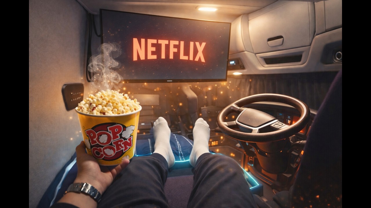 Truck Life Upgrade: Cinema Setup Inside My Rig | POV Driving Adventure