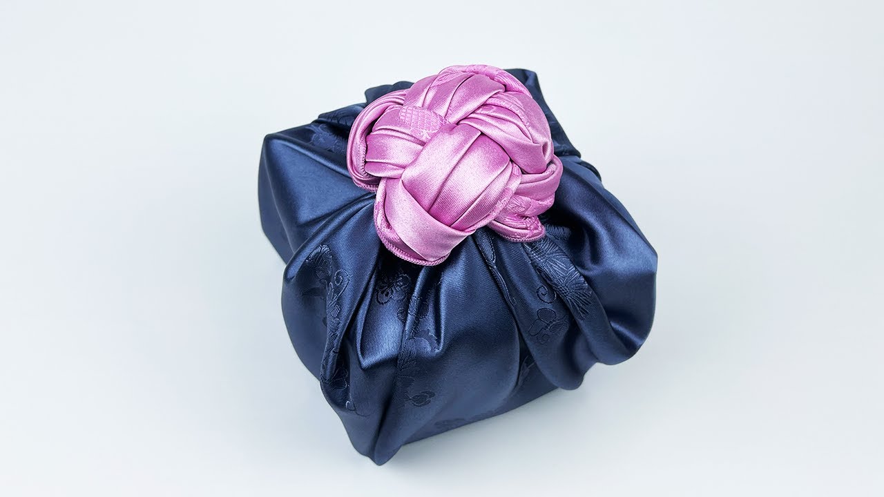 정매듭, 정자매듭, 격자매듭 보자기선물포장 – Gift Wrapping Idea : Koran Bojagi (# Knot)
