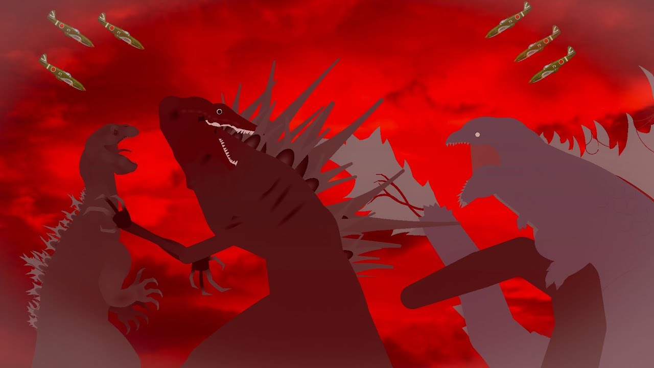 Godzilla Bloodbath Vs Godzilla Black Mass Vs Mushroom Cloud Godzilla | Epic Battle | Stick Nodes