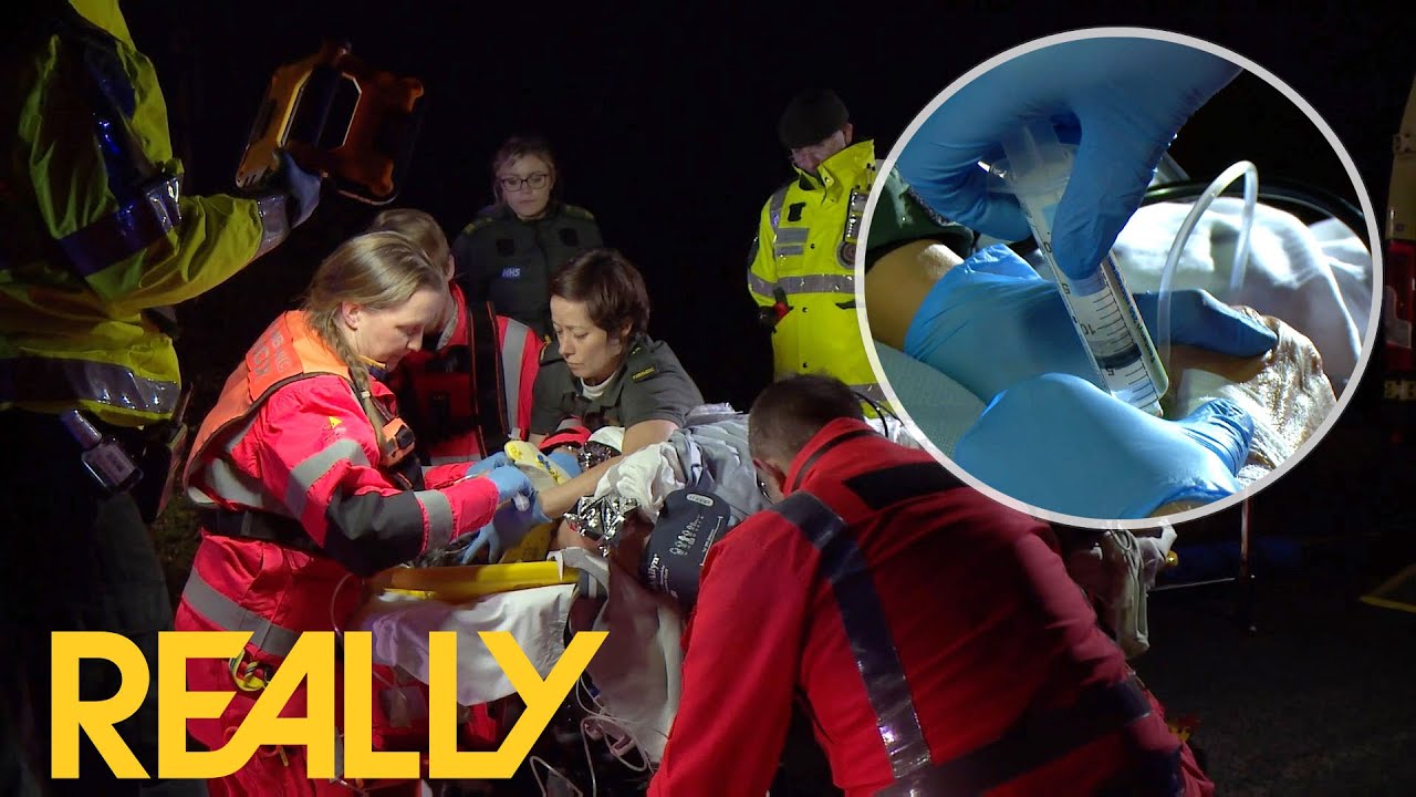Woman Hit By A Car Has To Be Put Into An Induced Coma Before Flying To The Hospital | Helicopter ER