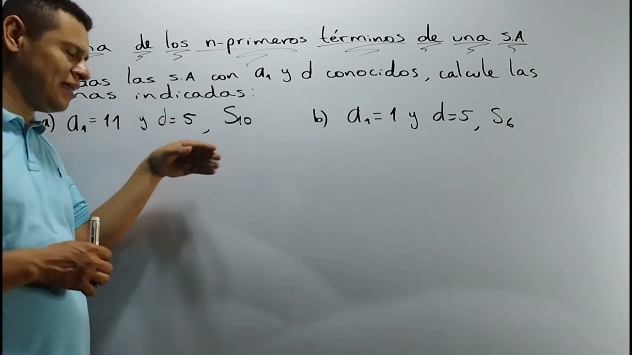 SUMA DE LOS N-PRIMEROS TÉRMINOS DE UNA SUCESIÓN ARITMÉTICA